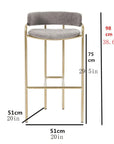 Golden Legs Bar Stools Set of 2 - From Where -