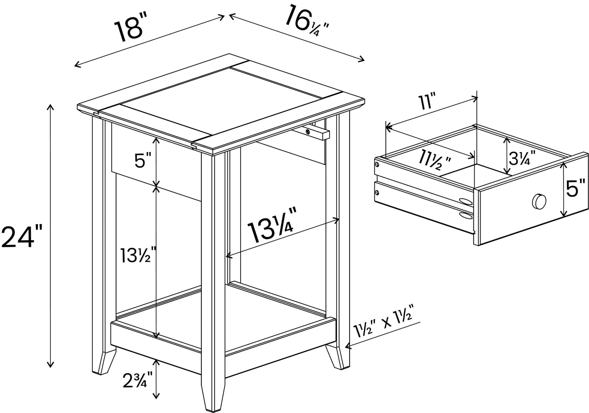 Grain Wood End Table - From Where -