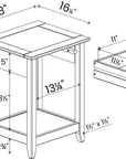 Grain Wood End Table - From Where -