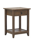 Grain Wood End Table - From Where -