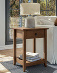 Grain Wood End Table - From Where -
