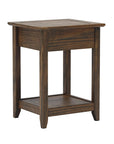 Grain Wood End Table - From Where -