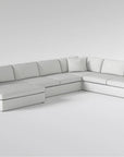 Grand Down III Beige Fabric Sectional - From Where -