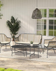 Grand patio 5 - Piece Wicker Patio Set - From Where -
