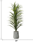 Grass Plant with Fiber Stone Pot - From Where -