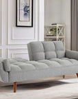 Gray Split Back Convertible Sofa - From Where -