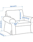 Gray - turquoise Armchair and Ottoman - From Where -