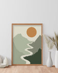 Green Boho Wall Art Prints - From Where -