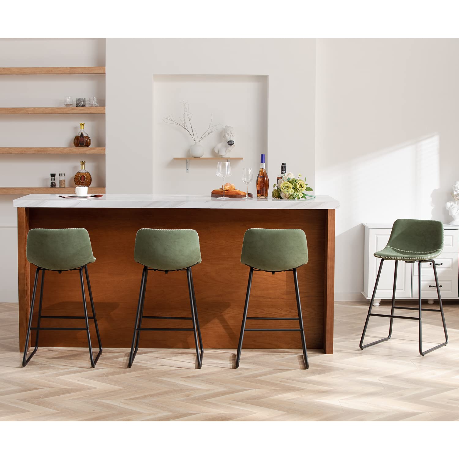 Green Counter Height Bar Stools - From Where -