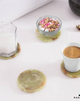 Green Onyx Marble Coasters (Set of 6) - From Where -