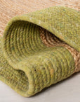 Green/Natural Braided Cottage Rug - From Where -