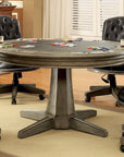 Grey Solid Wood Game Table - From Where -