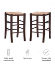 Halvorson Counter Rattan Stool (Set of 2) - From Where -
