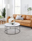 Hamilton Leather Sofa 81" - From Where -