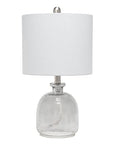 Hammered Glass Jar Table Lamp - From Where -