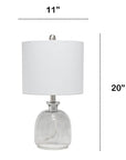 Hammered Glass Jar Table Lamp - From Where -