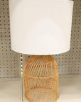 Hand - Braided Rattan Table Lamp - From Where -