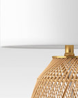 Hand - Braided Rattan Table Lamp - From Where -