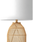 Hand - Braided Rattan Table Lamp - From Where -