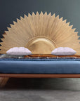 Hand - Carved Gold Sun Headboard King Size - From Where -