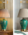 Hand - Painted Ceramic Table Lamp - From Where -