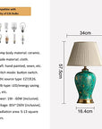 Hand - Painted Ceramic Table Lamp - From Where -