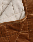 Hand Stitched Velvet Quilt (Tobacco)