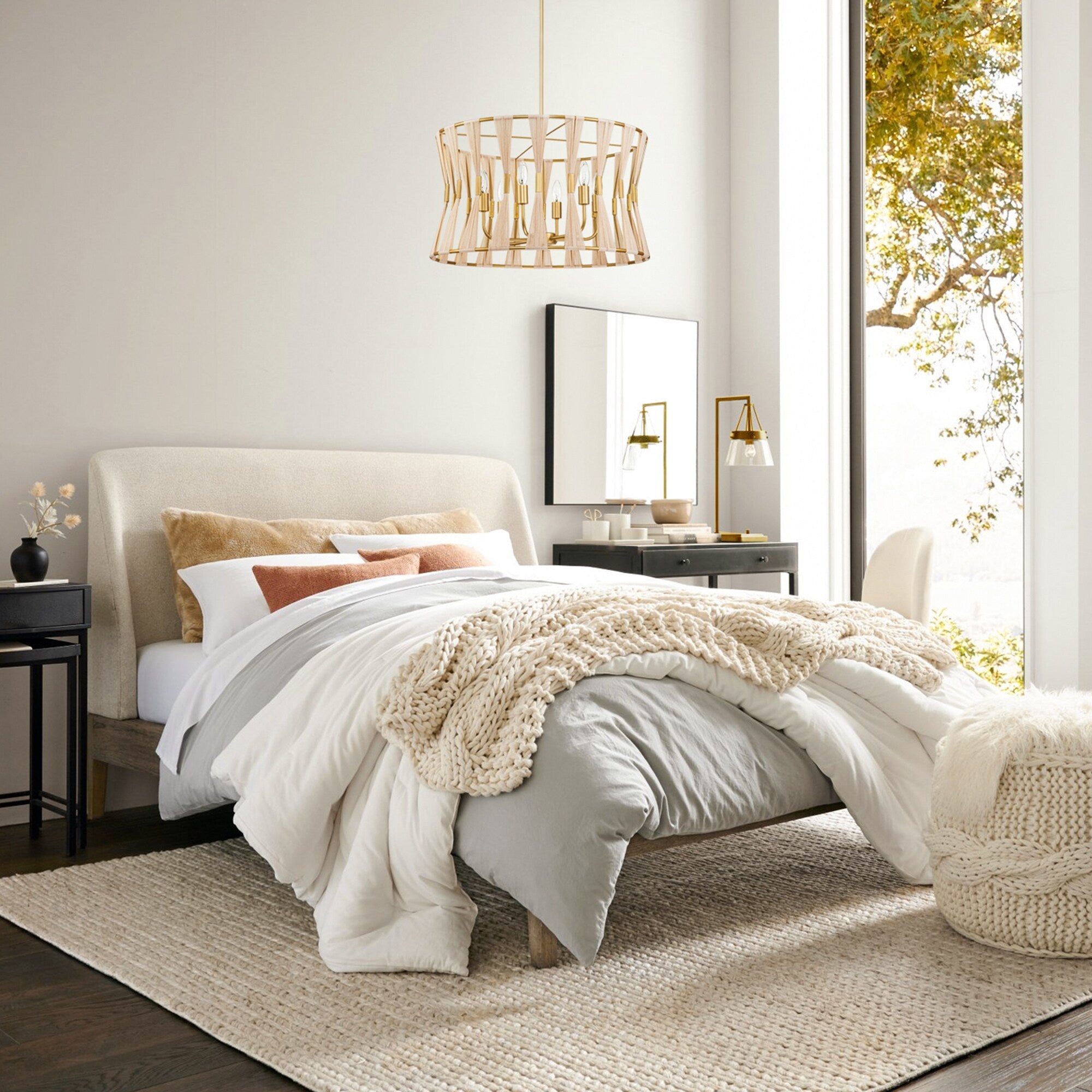 Hand - wrapped Rope 6 Light Pendant - From Where -