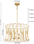 Hand - wrapped Rope 6 Light Pendant - From Where -