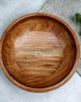 Handcrafted Acacia Wood Fruit Bowl - From Where -