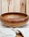 Handcrafted Acacia Wood Fruit Bowl - From Where -