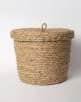 Handcrafted Seagrass Basket with Lid - From Where -