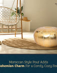 Handmade Round Pouf Unstuffed - From Where -