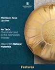 Handmade Round Pouf Unstuffed - From Where -