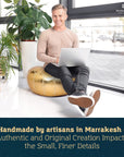 Handmade Round Pouf Unstuffed - From Where -