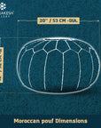 Handmade Round Pouf Unstuffed - From Where -
