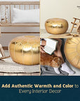 Handmade Round Pouf Unstuffed - From Where -