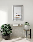 Hanging Wall Reflective White Mirror - From Where -