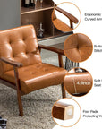 Havva Tufted Artificial Leather Armchair - From Where -