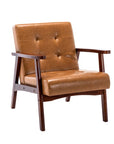 Havva Tufted Artificial Leather Armchair - From Where -