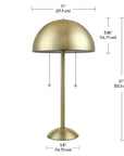 Haydel 2 - Light Matte Brass Table Lamp - From Where -