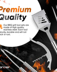 Heavy Duty BBQ Grill Tools Set - From Where -