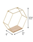Hexagonal Metal Wall Shelves (Set of 2) - From Where -