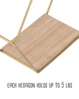 Hexagonal Metal Wall Shelves (Set of 2) - From Where -