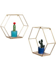 Hexagonal Metal Wall Shelves (Set of 2) - From Where -