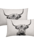 Highland Cow Print Lumbar Pillow Covers - From Where -
