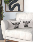 Highland Cow Print Lumbar Pillow Covers - From Where -