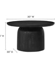 Holloway 30" Round Wood Coffee Table - From Where Finds -