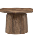 Holloway 30" Round Wood Coffee Table - From Where Finds -