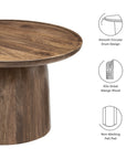 Holloway 30" Round Wood Coffee Table - From Where Finds -